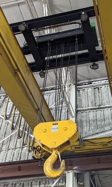 25 Ton, Stahl, 33' lift, class D, VFD trolley, 2-speed hoist, 132" gauge, 460/3/60,2009 [#2422]