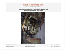 75 Ton, Bliss, mechanical forging press, 4" stroke, 16.5" Shut Height, 36" x 24" bed