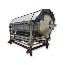 Stainless Steel Rotary Drum Vacuum Dryer, 53" diameter cylinder x 12' L drum