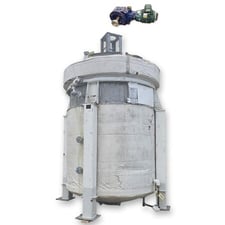 2200 gallon Superior Welding Fab. Welding Fab., Stainless Steel Dimple Jacketed Tank w/Agitator, 78" diameter