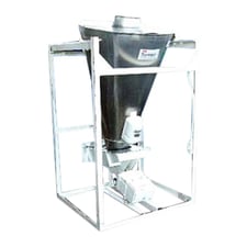 FMC, Syntron Cone Vibratory Shaker, 31" diameter x 45" H shaker, 28" L x 10" width x 4" H product exit, 1992