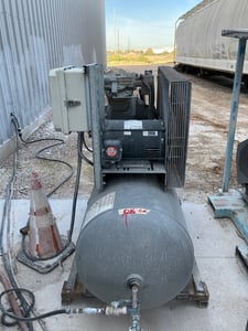 10 HP Ingersoll-Rand #T30, Air Compressor, Mdl 254E10V Pump, 120 gallon horizontal tank, 230/460V