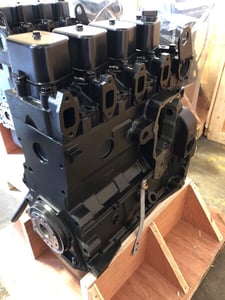 76 HP, 105 HP, 125 HP, 130 HP, 140 HP Cummins #4B, long block engine (Inline P-Pump or A-Pump Configuration)