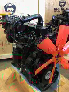 105 HP Cummins #4BT, remanufactured extended long block engine
