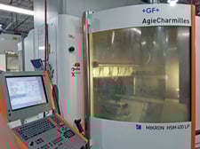 Mikron #HSM-400-LP, vertical machining center, 19.7" X, 17.7" Y, 14.2" Z, 42000 rpm, HSK-E40 taper, 2012