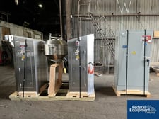 Patterson, Double Cone Dryer, Hastelloy, 2 cu.ft., 6" diameter Dishcharge, 23" diameter Shell, 100 psi @ 230