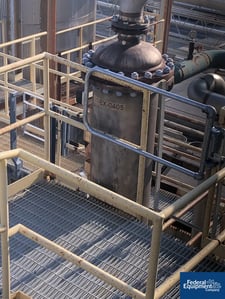 1417 sq.ft., 100 psi, Trumbo, Heat Exchanger, 361 0.75" diameter x 20' L tubes, 100 psi @ 350 F shell & tube