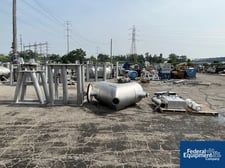 50 cu.ft. Patterson, Twin Shell Blender, Stainless Steel, 100 lbs/cu.ft., 84" H discharge, 75" leg