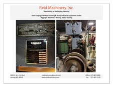 220 Ton, Zarz Screw Press, 14" x14" bed area, 14" x 14" slide adjust