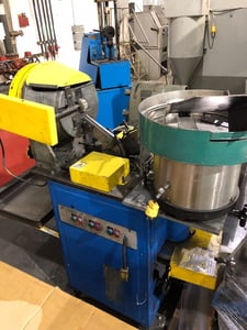 Moroni #RP-100, rivet assembly machine, 150-280 ppm, with rotary feeder & 15" vibe bowl