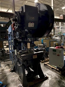 60 Ton, Danly #60T, OBI press, 3-1/2" stroke, 13-1/2" Shut Height, air clutch, 100 SPM