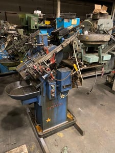 3/32" x 1" Waterbury-Farrel #00, incline heavy frame thread roller, 200 PPM, vibratory bowl feeder