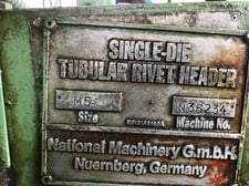 3/16" National, single die tubular rivet header, bushing cutoff, 225 PPM, 1978