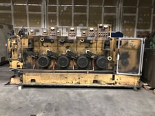 MacBee #4HFME, 4 block wire drawing machine, 13" block diameter, 3 HP per block, 0-600 FPM