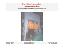 200 Ton, Bliss #S2, press, 12" stroke, 31.5" Shut Height, 7.5" slide adjust