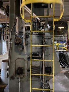 7 cu.ft. DeLong #7-Super, rubber belt tumblast machine, 20 HP direct drive shot wheel, 2012