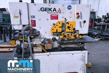5" x 5" x 1/2" Geka #Hydracrop-80AD, ironworker, 80 ton, electric foot switch, 2012