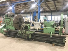 62" x 120" LeBlond #NQ, HD engine lathe, 44" swing over cross slide, 4-jae 59" face plate, steady rest