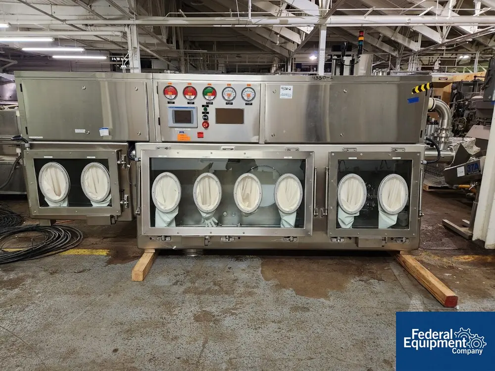 Telstar Compounding Isolator, Stainless Steel, 99" wide x 24" deep x 38" high main chamber, single sided with