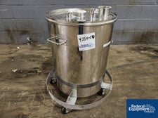 26 gallon Eagle Stainless Tank, Model CTH-47H-5MA, 316L Stainless Steel, 18" diameter x 23" straight side
