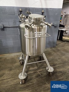 40 gallon Portable Tank, Stainless Steel, 22" diameter x 20" straight side, dish top & bottom, 8" top access