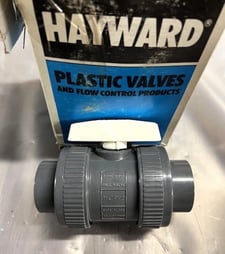 1-1/4" Hayward-Tyler, Plastic Ball Valve, Lot Of 2, PVC