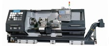 Sharp #30160-TC-F, CNC Lathe, 29.9" swing, 157.5" centers, 10-1000 RPM, Fanuc Oi-TF, chip conveyor, tailstock