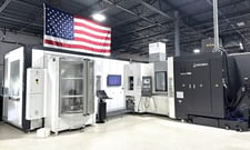 Okuma #MB-5000H, horizontal machining center, 146 automatic tool changer, 29.9" X, 29.9" Y, 29.9" Z, 15000