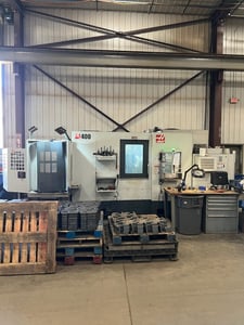 Haas #EC-400PP, 6-pallet changer CNC horizontal machining center, 20" X, 20" Y, 20" Z, 8100 RPM, 15 HP, 30