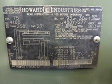 75 KVA 4160 Delta Primary, 480Y/277 Secondary, 3 phase, Padmount Transformer, New