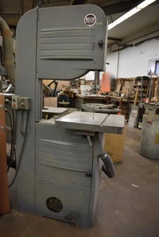 20" Delta Milwaukee, vertical band saw, tilting table, brake, upgraded blade guides, S/N 1817-A