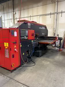 22 Ton, Amada #Vipros-255, Fanuc 18P, 31 station, 3 automatic index, 50" x100" sheet, electro-hyd servo ram