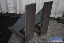 12" x 40" x 36" Set of double gusset angle plates, drilled holes, #75053