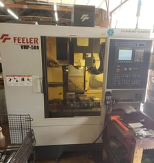 Feeler #VMP-580, CNC Mill, 25.5" x 16.5" table, 22.8" X, 16.5" Y, 20" Z, 10000 RPM, 15/10 HP, 24 automatic