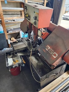 10" x 12" Amada #HA-250W, horizontal band saw, 138" x 1.34" x .43" blade, automatic shuttle feed