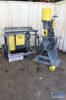100 Ton, Fabriline #FP100-12, hydraulic flange punch & hydraulic tank, 1-1/2" stroke, 10 HP, #69703
