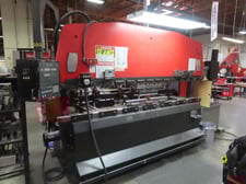110 Ton, Amada #RG-100, CNC press brake, 10' overall, 100.5" between housing, 3.937" stroke, 15.75" throat