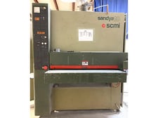 43" x 103" SCM #Sandya-10-RCS-110, Wide Belt Sander, 2-Head, 16" L workpiece, 6.25" thick capacity, 15-70