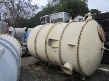 140 sq.ft., Baghouse Dust Collector, (32) 4" x 53" bags, 5' dia. x 7' straight side round tank, 18" x 36" door