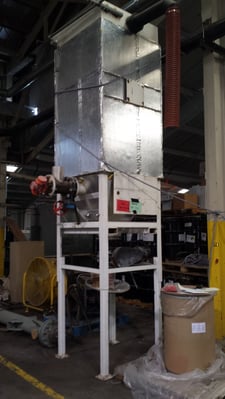170 sq.ft., Baghouse Dust Collector, 4' dia. x 8' straight side chamber, 4' H discharge, (21) 5" dia. x 72" L
