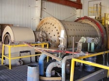 9.6' x 14' Dominion Engineering, Grinding Mill, 1-1/4" thick shell, 40" diameter x 24" width babbit bearings