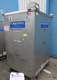 Hoover, 550 gallon capacity stainless steel liquid tote