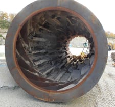 8' x 30' Stationary Counterflow Rotary Dryer, Genco burner, gas fuel source, skid mounted on I-beam frame