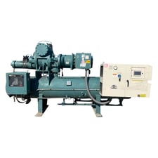 175 HP Frick #RWF-222B, rotry screw compressor package, R-717 refrigerant, Quantum HD Control panel, 2000