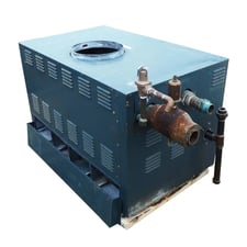 962700 BTUH Raypak #H1-0962CBEAHAAA Raytherm indoor hydronic boiler, 788600 BTUH output, 66 HP, 230°F, 1997