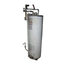 34000 BTUH Rheem #21V40-7 Fury hot water heater, 40 gallon, 5"-14" inlet, serial #RN 0797106316