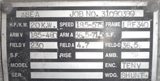 26 HP 185-5745 RPM Abb, Frame LRF340, TENV, 185-460 VA, 230 VF, rebuilt