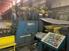 65000 lb. Royalton, cone uncoiler, 72", includes hold down rolls mounted on each side of cones