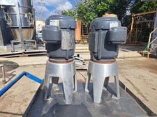 2 HP MixMor #OD-2, Mixer, Fixed Mount Top Entering, 1-1/4" diameter Shaft, 1730 RPM, 230/460 V, qty. 2