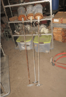 3 HP Agitator Mixer, Stainless Steel, 3/4" diameter x 60" L shaft, (2) 4" propellers, 1725 RPM, 208/230/460 V